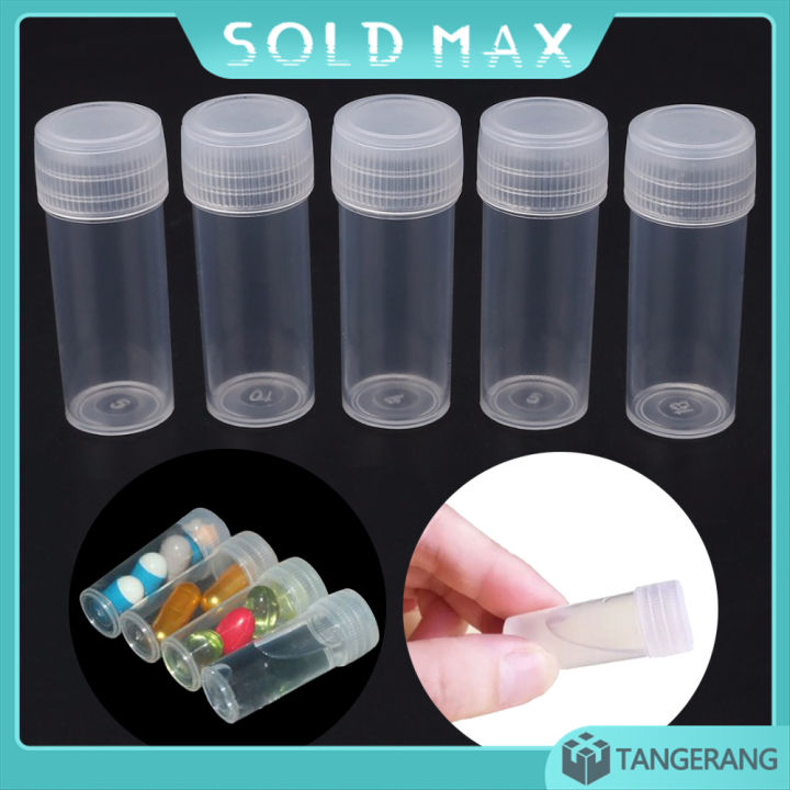 50pcs 5gr Botol Sampel Toples Sampel Mini Plastik Sampel Botol Wadah ...