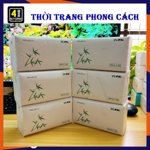 Combo 6 gói Giấy ăn gấu trúc khăn giấy tre YCOOL 390 tờ / 3 lớp DAI MỀM MỊN ( Ảnh Thật )
