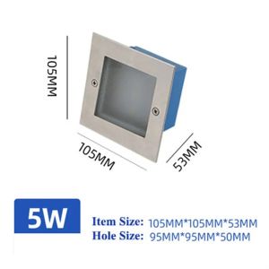 IP65 Waterproof LED Step Stair Light Outdooor Embedded LED Step Wall Lamp Spotlight Landscape Garden Pathway Wall Corner Lamps