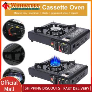【winnereco】Portable Gas Stove Camping Stove Adjustable Single-Burner Butane Stove Cassette Stove for Indoor & Outdoor Cooking