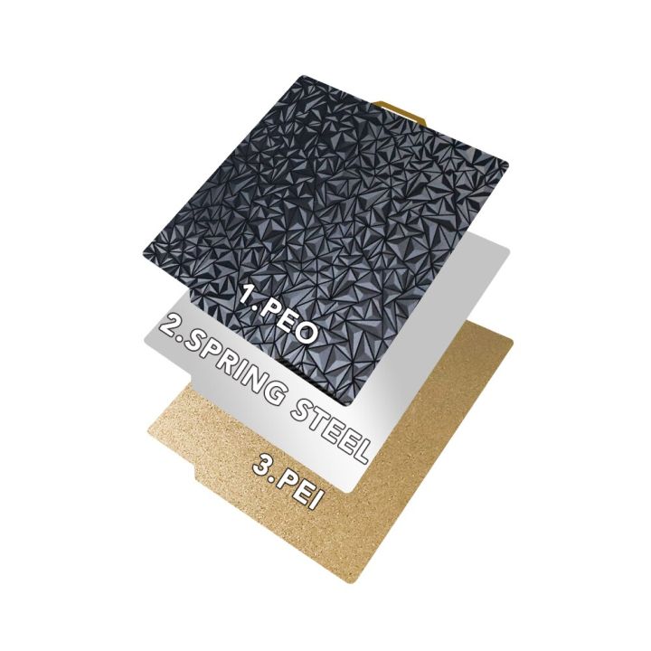 3DPLady | Placas PEI de doble cara compatibles con BambuLab P1P and BambuLab Carbon X1 257 x 257 mm (dorado