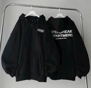 Áo Khoác Hoodie Nam Nữ INTERBREAK In Nổi Vải Nỉ Ngoại Cao Cấp Chống Nắng Giữ Ấm Tốt- Menswear Jacket