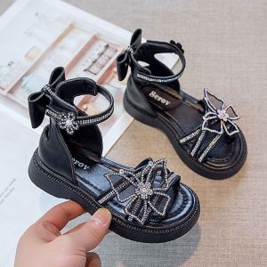 (Nhập Nguyên Hộp) Sandal Chiến Binh Cho Bé Gái Dép Quai Hậu Xăng Đan Trẻ Em Đính Đá Êm Mềm Cho Bé Gái 5-12 Tuổi