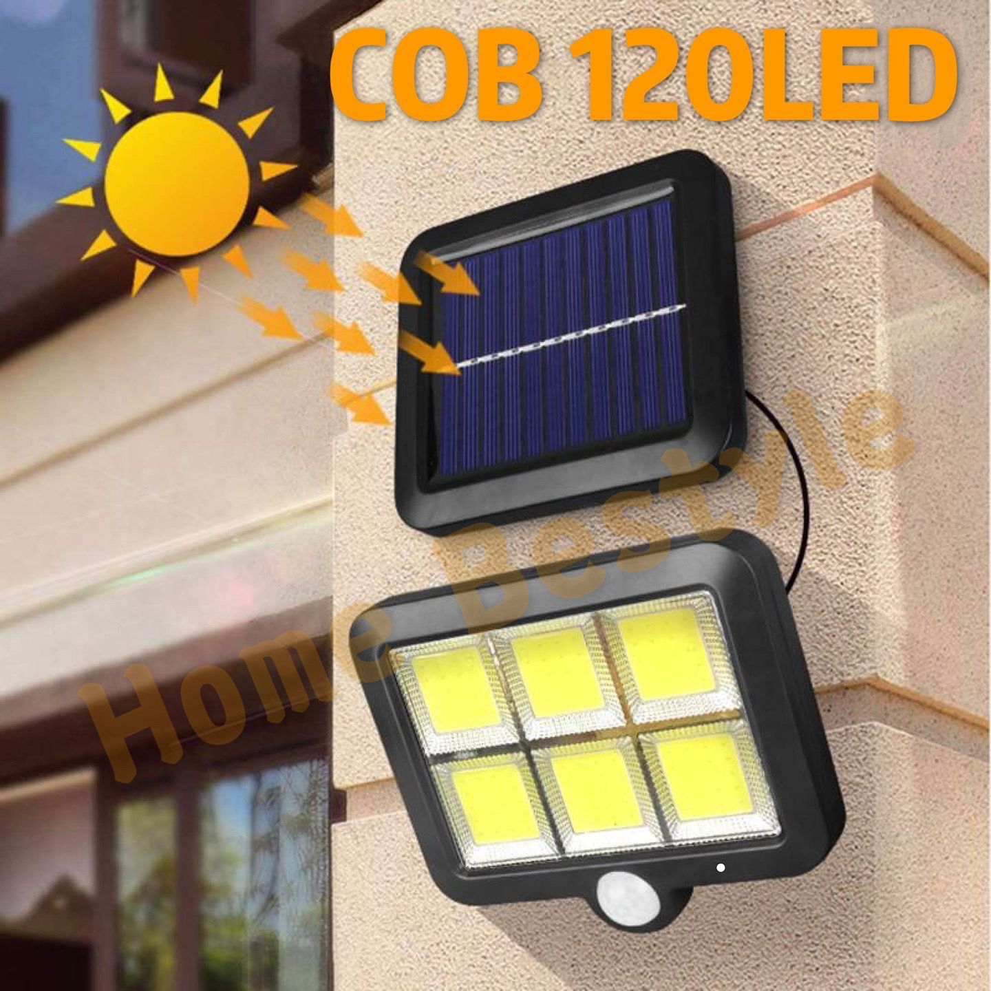 เชิงเทียนโคมไฟติดผนัง ไฟโซล่าเซล ไฟ LED ไฟสปอร์ตไลท์ ใช้พลังานแสงอาทิตย์ ปรับมุมส่องได้ 180 องศา สว่างจ้า 3โหมด ตรวจจับความเคลื่อนไหว ทนแดด กันน้ำ Outdoor Solar Wall Light