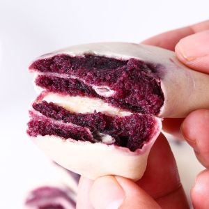 【轻食塑身】0蔗糖紫薯芋泥饼 低脂无蔗糖儿童孕妇健康早餐饼 0 Sucrose Purple Sweet Potato Cake 手工糕点饱腹 snacks refreshment breakfast
