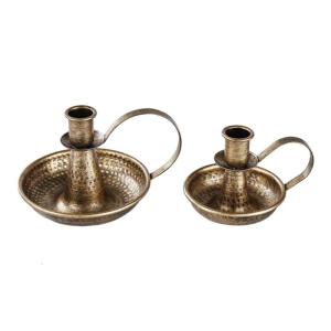 2 gói trang trại cổ sắt côn chủ sở hữu với xử lý centerpieces Chân nến cho lò sưởi mantels decors