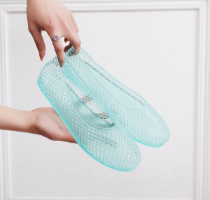Free Shipping New WomenS Flat Sandals With Hollow Design Suitable For Summer Wear Featuring A Closed-Toe Design Flat Heels And A Fashionable Slip-On Style Made Of Plastic