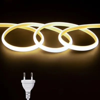 288 LEDs/M COB LED Strip Light 220V Soft Flexible Tape IP65 Waterproof with EU Power Plug 3-20m for Garden Lighting Decoration