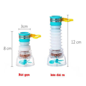 Combo 2 Đầu vòi lọc nước tăng áp Chống Bắn Nước Vòi rửa chén bát tăng áp Vòi nước hoa sen Xoay 360° Lọc Cặn Tiết Kiệm Nước Dễ Lắp Đặt có thể kéo dài