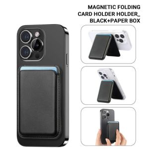 Folding Magnetic Leather Wallet with Holder For iPhone 17 16 15 14 13 12 11 Series Card Holder Stand