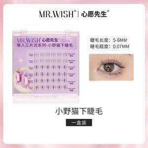 ✨漫画假睫毛✨Mr.wish心愿先生下睫毛小野猫太阳花懒人三部曲自然仿真新手 *  Mr. wish Lower Eyelashes Little Wildcat Sunflower Lazy Trilogy Natural Simulation Novice Comics False Eyelashes