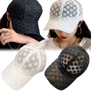 หมวกลูกไม้ช่วงฤดูร้อนผ้าฝ้ายหมวกเบสบอลสําหรับผู้หญิงตาข่ายระบายอากาศได้สแนปแบคฮิปฮอปแฟชั่นหมวกผู้หญิงปรับได้
