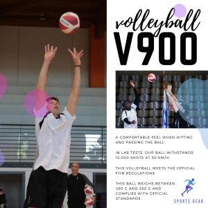 ALLSIX ลูกวอลเลย์บอล รุ่น V900 (สีขาว/แดง) ( Volleyball V900 - White/Red ) วอลเลย์ วอลเลย์บอล ลูกวอลเลย์บอล ปลอกแขนวอลเลย์บอล