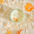 Ocean Breeze Scented Candle with Crystal Inside, Healing Aquamarine Crystal Candle with Sea Star & Conch Decors, 10oz Soy Wax 55 Hours Long Lasting Burn, Perfect Spiritual Aromatherapy Gift. 