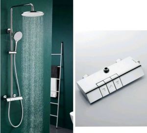 Bộ Sen Cây Tắm Đứng Nóng Lạnh YAMATO cao cấp củ đồng nặng 24kg Bộ sen vòi tắm 3 Phím Đàn củ đồng mạ crom 5 lớp cao cấp SC-136 - Bảo Hành 5 Năm
