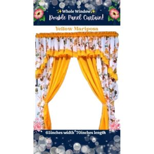 Double Panel Curtains (65W x 70L) Elegant Design Curtain Double for Window Curtain