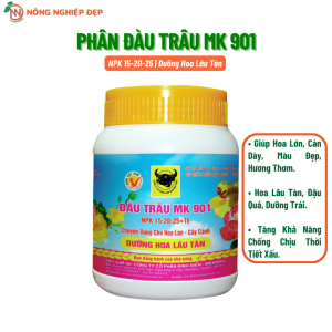 Đầu Trâu MK 901 Lọ 400g - NPK 15-20-25+TE | Phân Bón Dưỡng Hoa Hưỡng Trái