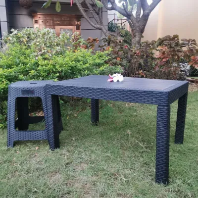 4 SEATERS RATTAN DINING TABLE & HIGH AND LOW COFFEE TABLE 24x32 INCHES TABLE ONLY MESA/LAMESA/MONOBLOCK MONOBLOC TABLE