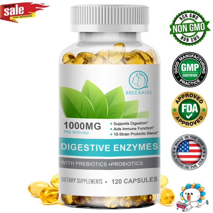 Digestive Enzyme Supplement Essential Enzymes 1000 mg MultiEnzyme