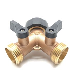 ข้อต่อก็อกน้ําทองเหลือง ข้อต่อแยก 2 ทาง ขนาด 3/4” (6 หุน)
