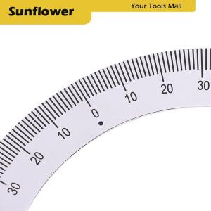 🎀🎁【Special price】Sun มุมแผ่นวัดขนาดไม้บรรทัด45องศามุม Arc measureing เครื่องมือ caliper