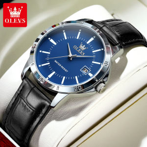 OLEVS Watch for Mens Water Proof Relo for Man Original Stainless steel strap Business Genuine Quartz Wear-Resistant Calendar Charm Watches