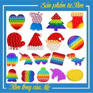 Pop it Giá Tốt Đồ Chơi Bóp Tay Xả Stress Bóp Bong Bóng Nhiều Màu Sắc Giảm Căng Thẳng- Nhiều mẫu