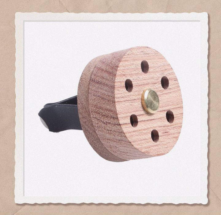 Essential Oil Wood Diffuser For Car with Vent Clip , Lava Stone ...