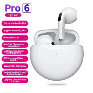 Pro 6 Wireless Bluetooth Earphone TWS Headphones HiFi Music Sports Gaming Headset For Android