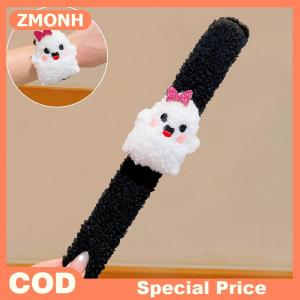 ZMONH สร้อยข้อมือตุ๊กตาฮาโลวีนรูปค้างคาวผีฟักทองพ่อวงกลมของขวัญเด็กสายรัดข้อมืออุปกรณ์ตกแต่งวันฮาโลวีน