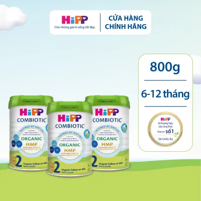 [Đủ Số] Combo 3 lon Sữa bột công thức HiPP Organic Combiotic 800g (3 lon x 800g)