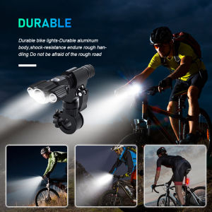 3LED Bicycle Headlight & Tail Light Set: Waterproof Rechargeable Bike Accessories SP146