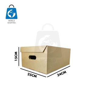 WS Storage Box Document File Box Moving Box Office Box Home Storage Box- Kraft Paper - High Quality
