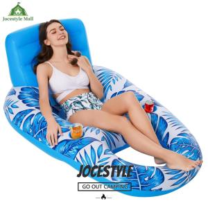 [Jocestyle Mall] Inflatable Pool Floating Backrest Chairs Multifunctional Summer Swim Float Seat Portable Foldable Swimming Pool Accessories