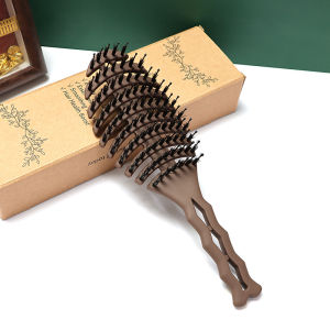 Hollow Tooth Detangling Massage Comb Volumizing Hairbrush for High Crown