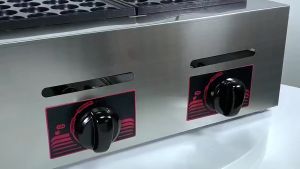 ArcticBreeze Commercial Electric Takoyaki Maker – Double Pan 56 Holes Octopus Ball With Gas Fish Ball Stove Snack Machine Cooking Equipment