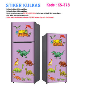 Stiker Kulkas 1 Pintu dan Sticker Kulkas 2 Pintu Dinosaurs