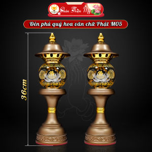Đèn Phú Quý Hợp Kim Quả Cầu Pha Lê Cao Cấp CHÂN THIỆN MỸ Đồ Phong Thủy Trang Trí Bàn Thờ M05