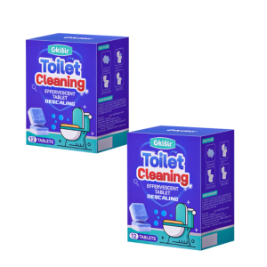 Powerful Effervescent Tablet Toilet Cleaner Removes Stains Scale Odors Concentrated Formula Sanitizer