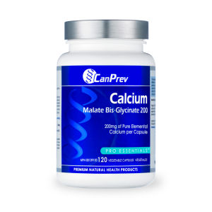 Thực Phẩm Bảo Vệ Sức Khoẻ CanPrev Calcium Malate Bis·Glycinate 200 - Canxi Dạng Tốt Nhất Giúp Xương Khỏe Mạnh - bổ sung canxi chất lượng cao được thiết kế để cung cấp canxi dễ hấp thụ và dịu nhẹ với hệ tiêu hóa. Với công thức độc đáo sản phẩm này giúp t