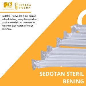 Sedotan Steril Putih 20cm dan Sedotan Steril 21cm