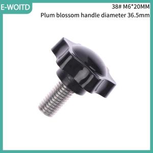 【E-WOITD】 2pcs ngành công nghiệp thiết bị M6 M8 M10 38 # chủ đề hình ngôi sao kẹp Bolt Knob Bakelite nhựa đầu xử lý vít