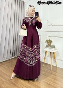 GAMIS TWILL CAP COLET BUNGA MARUN