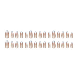 Nail Giả Tháo Rời Mắt Mèo Xanh Pastel – Style Tiểu Thư Châu Âu Mỹ