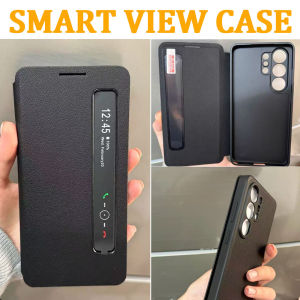 Flip Cover for Samsung Galaxy S26 S25 S24 Ultra A57 Window View Flip-free Answer Intelligent Call Smart Leather Case