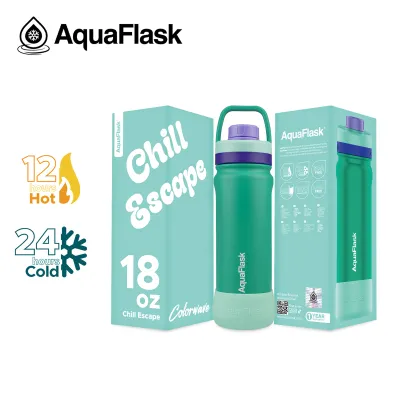 AquaFlask Colorwave – Shades of Summer Sports Lid Insulated Bottle (18oz/22oz/32oz/40oz)
