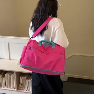 Expandable short-trip travel bag new fashionable womens travel storage luggage bag dry and wet separation large-capacity gym bag