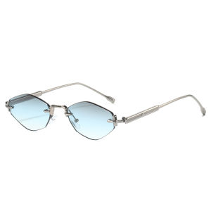 JN IMPRESSION Metal frameless mens and womens diamond-shaped sunglasses cross-border ins trendy cool sunglasses personality sunglasses