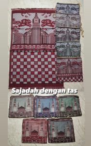 Sajadah Tas Travel Kain Polikatun Rajut Chenil Dewasa Besar Souvenir Oleh Oleh Haji Umroh Sajadah Turki