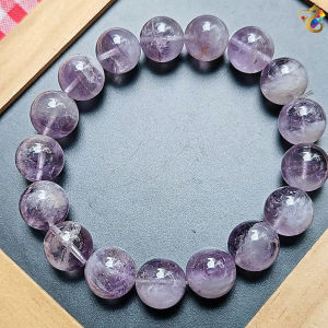 Premium Grade Rare Snowy Purple Rabbit Hair Rutilated Quartz Bracelet